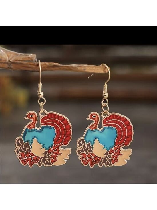 None Jewelry - 🍁Earrings--Fun Turkey Design